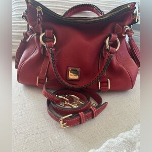 Dooney & Bourke Sorrento satchel red crossbody strap